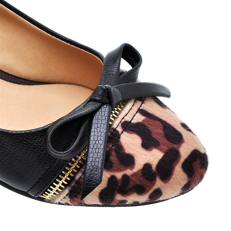 leopard print flats round toe