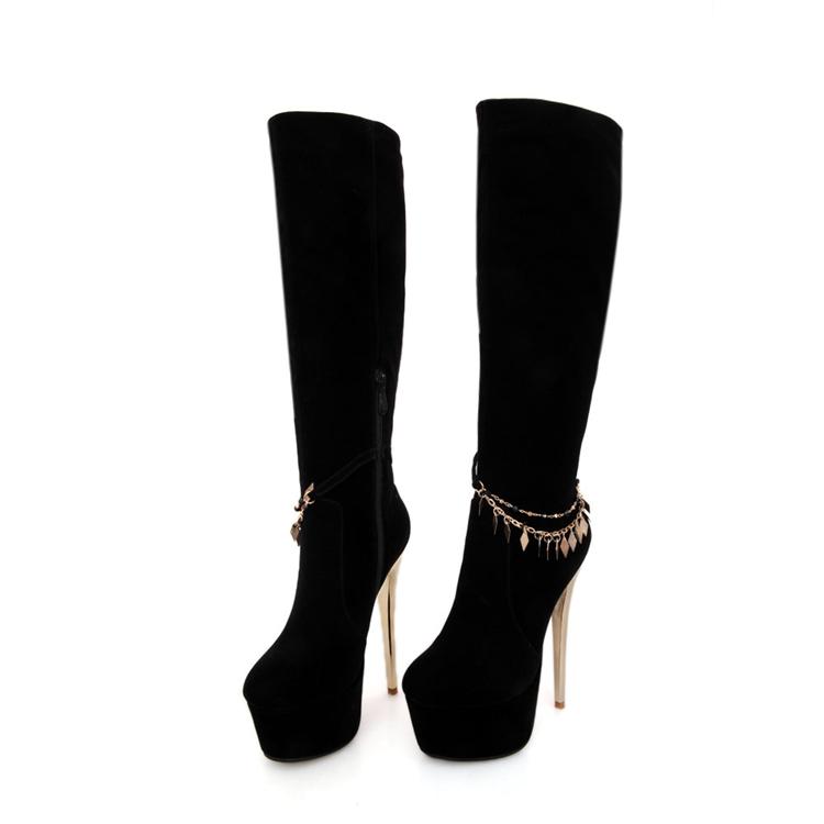 calf high stiletto boots