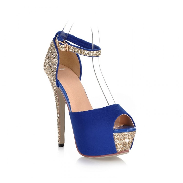 blue pumps with strap
