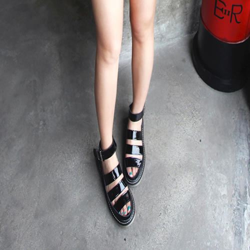 flat heel pu shoes