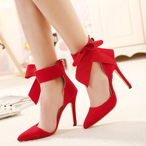 Red Heels Ankle Strap