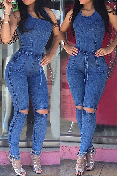 denim one piece jumpsuit